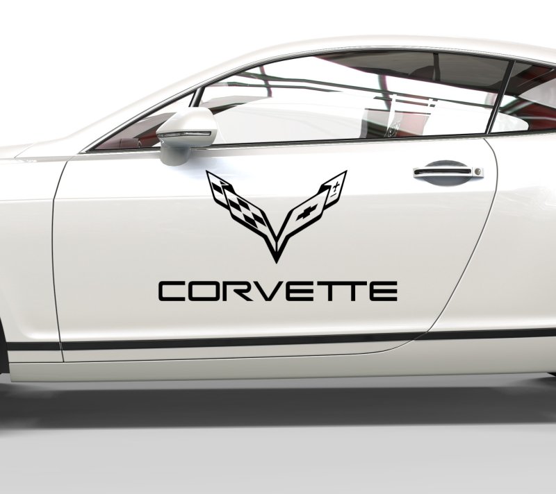 38030 Corvette Schriftzug Aufkleber